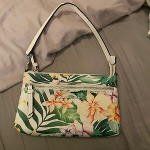 Floral Women's Bag - White and Green